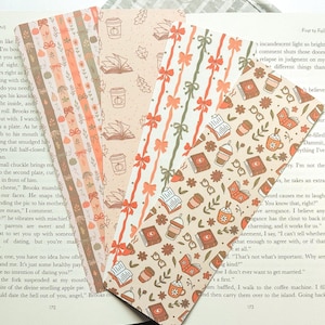 Fall Bookmarks, Cozy Autumn Bookish Designs, Set or Individual