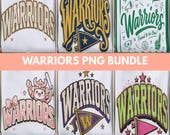 Warriors PNG Bundle, 6 School Mascot Game Day Spirit Sublimation Files