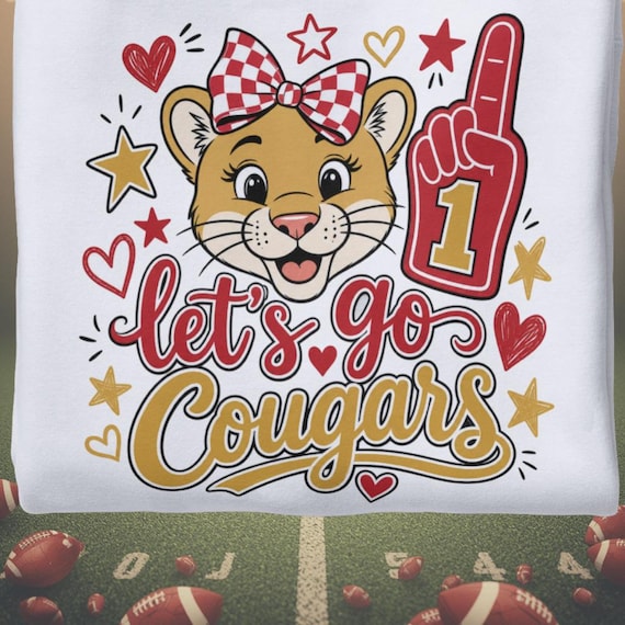 → View on Etsy: Let's Go Cougars PNG, Cougar Mascot Cheer Game Day Spirit Sublimation Design Let's Go Cougars PNG, Cougar Mascot Cheer Game Day Spirit Sublimation Design