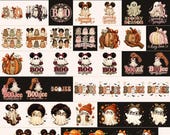 Halloween PNG Bundle, 41 Coquette Ghost and Pumpkin Sublimation Designs