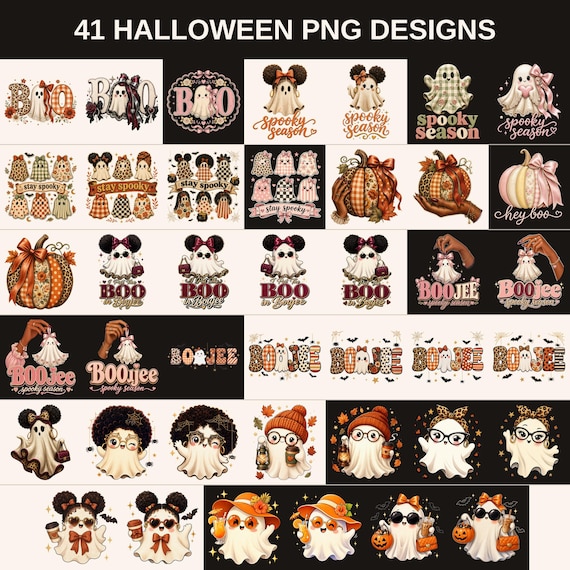 → View on Etsy: Halloween PNG Bundle, 41 Coquette Ghost and Pumpkin Sublimation Designs Halloween PNG Bundle, 41 Coquette Ghost and Pumpkin Sublimation Designs