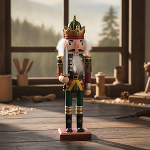 Nötknäpparkungen i trä | Julfigur | Klassisk juldekoration