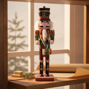 くるみ割り人形のドラマーの置物｜定番のクリスマスデコレーション｜木製の兵隊像