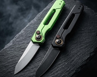 Lightweight EDC Folding Knife, Aluminum Handle, Pocket Tool, Great Gift for Dad, Men, Husband, Camping