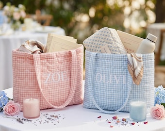 Bolso de mano acolchado personalizado, bolso de mano con nombre bordado, bolsa de regalo para damas de honor, bolso de bienvenida para bodas, bolso de mano con inicial personalizada.