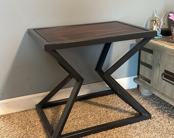 Hour glass concept hamdmade table