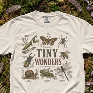 T-Shirt für Insektenliebhaber mit dem Aufdruck „Kleine Wunder“, Retro-Geschenk für Entomologie und Natur, süßes T-Shirt mit ungewöhnlichen Tieren, T-Shirt für Biologielehrer