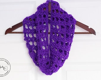 PDF Crochet Pattern - Amethyst Lace Cowl