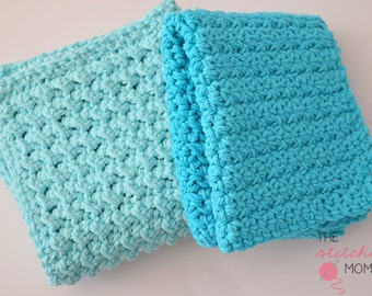 PDF Crochet Pattern - Easy Textured Washcloths