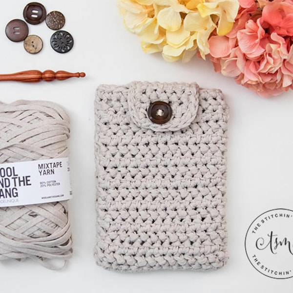 PDF Crochet Pattern - Herringbone Tablet Cover for 8 Inch Tablet