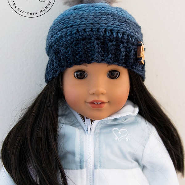 PDF Crochet Pattern - My Favorite Beanie for 18 Inch Dolls