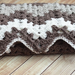 PDF Crochet Pattern - Random Stripe Granny Ripple Afghan