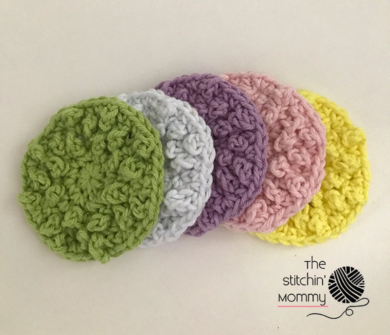 PDF Crochet Pattern Nubby Scrubbies image 1