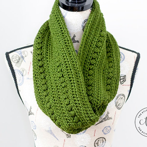 PDF Crochet Pattern -Cypress Infinity Cowl