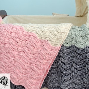PDF Crochet Pattern - Vivi&#39;s Color Block Ripple Afghan