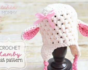 PDF Crochet Pattern - Crochet Lamby Hat