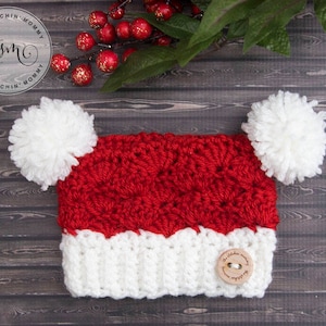 PDF Crochet Pattern - Little Santa Sack Hat Sizes Preemie to Adult Large