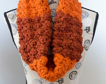 PDF Crochet Pattern - Pumpkin Spice Cowl