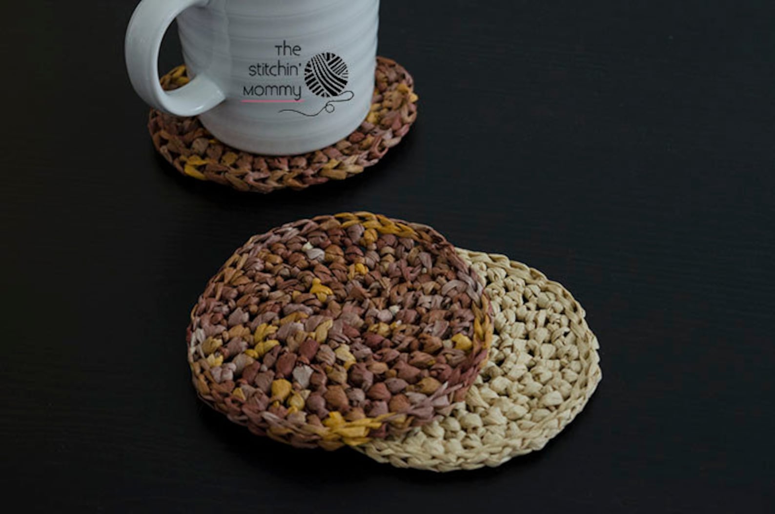 PDF Crochet Pattern Raffia Coasters Etsy