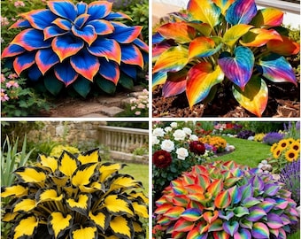375+ Rainbow Hosta Seeds – Colorful Heart-Shaped Shade Garden Plants