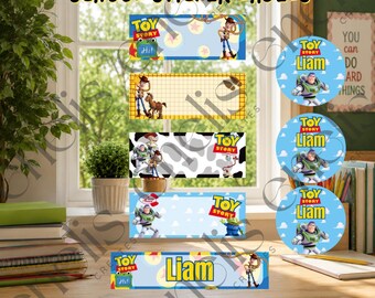 Custom School Sticker Labels | Personalized Waterproof Name Labels | Any Theme Available | Daycare, Preschool & School Supplies