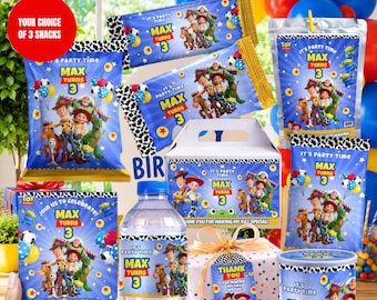 Custom Birthday Party Snacks (Choose 3 Snack Types) | Personalized Party Favors | Toy Story Party Favors | Any Theme Available