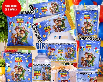 Custom Birthday Party Snacks (Choose 5 Snack Types) | Personalized Party Favors | Toy Story Party Favors | Any Theme Available