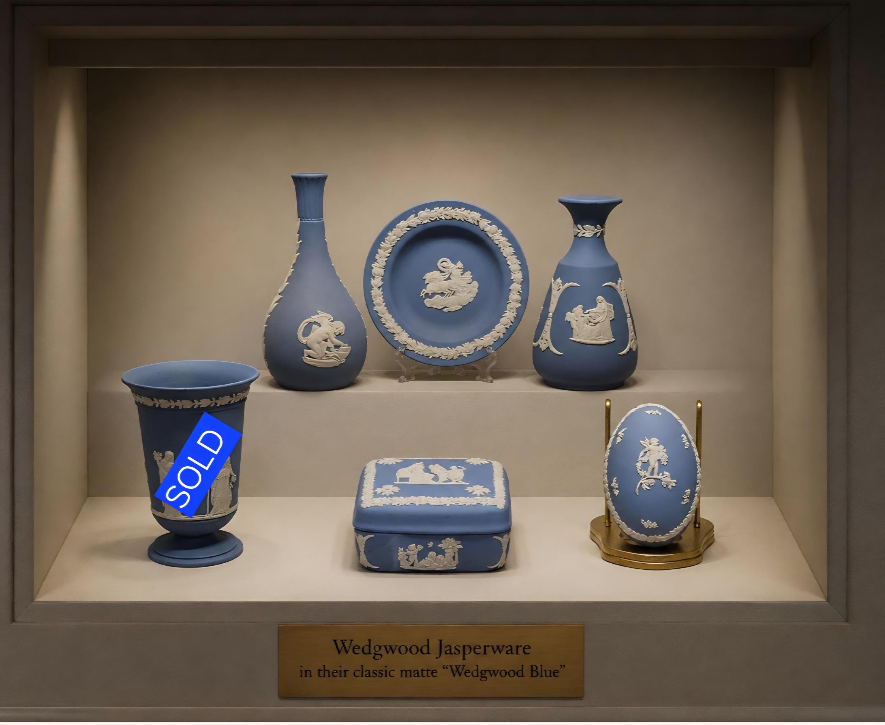 Wedgwood Jasperware Blue Vase - Etsy