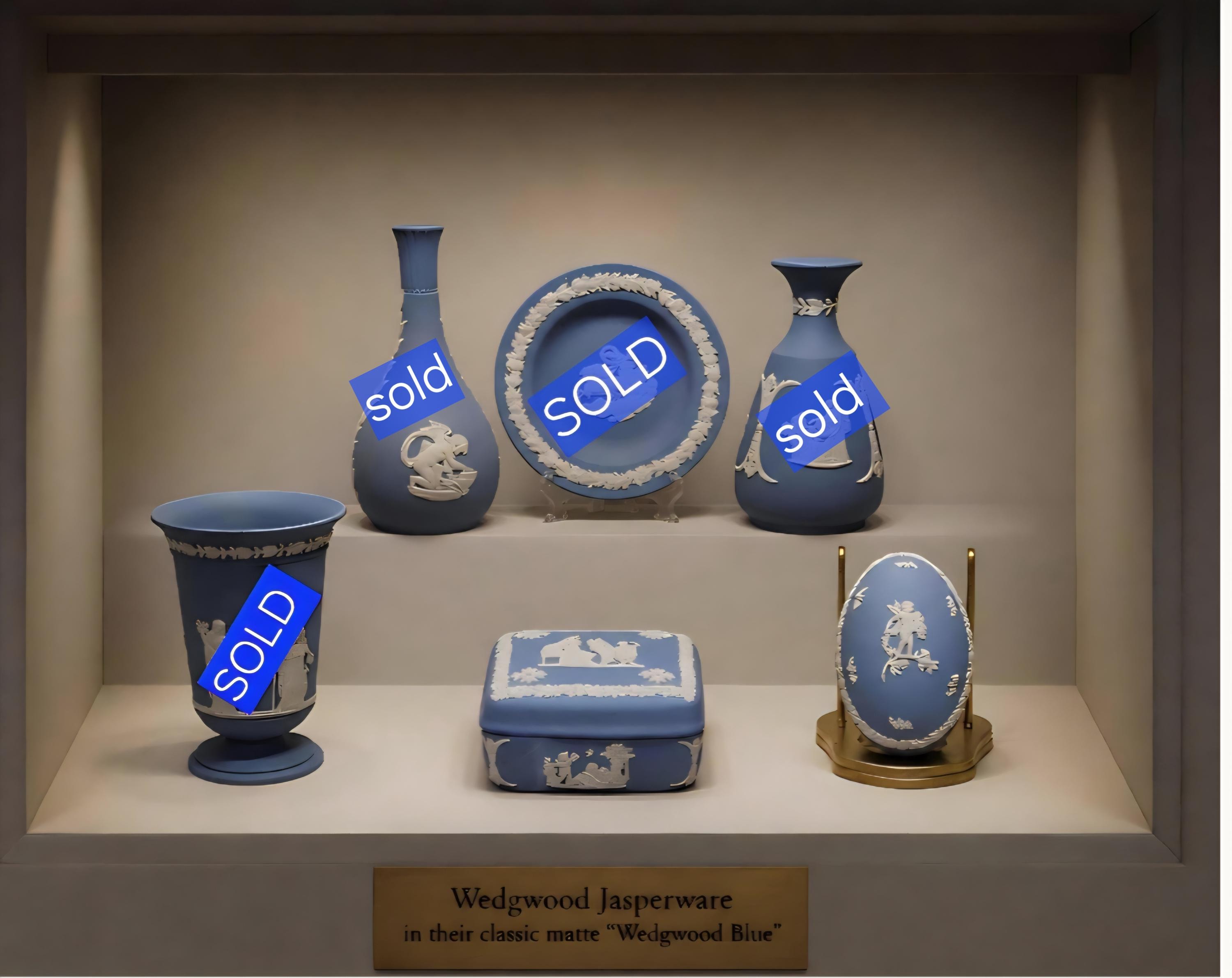 超お買得‼️ Jasperware Blue Collection Wedgwood Jasperware Blue Vase - Etsy
