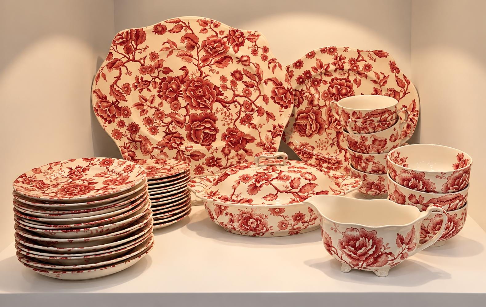 Red Johnson Brothers - Etsy