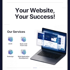 May include: A promotional graphic for Noorweb Studio, featuring a laptop displaying website designs. Text includes "Your Website, Your Success!" and service categories like UI/UX, and Web Application Development. Logos for Wix, WordPress, and Canva are also present.