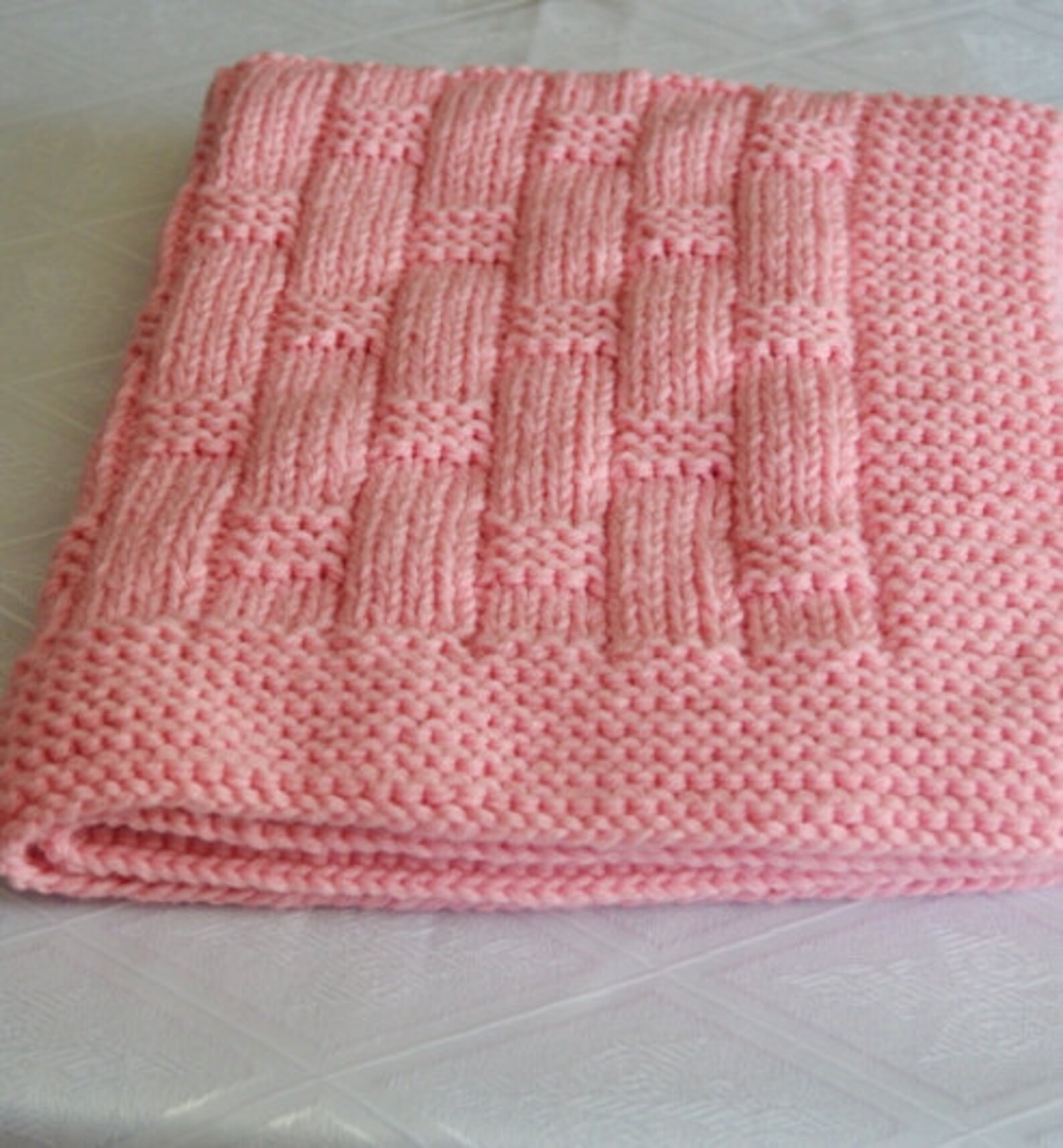 Pink Baby Blanket, Knitted Baby Blanket, Knit Baby Blanket, Hand Knit