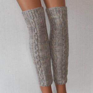 Yoga/Dancer&#39;s Legwarmers, Knit Boot Cuff, Wool, Chunky Leg warmers,Oatmeal Color, Leg Warmers,wellies boot cuff - raincity boot