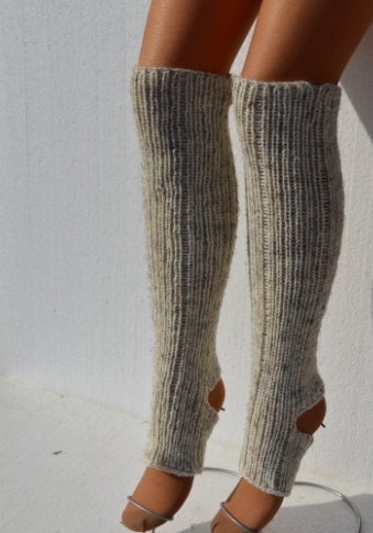 Yoga/dancer's Legwarmers Knit Boot Cuff Wool Chunky Leg - Etsy