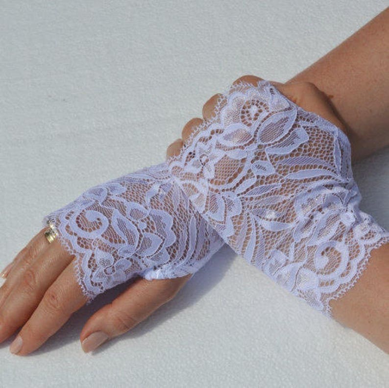 Lace White Bracelet Lace White Wrist Cuff White Stretch Lace Etsy
