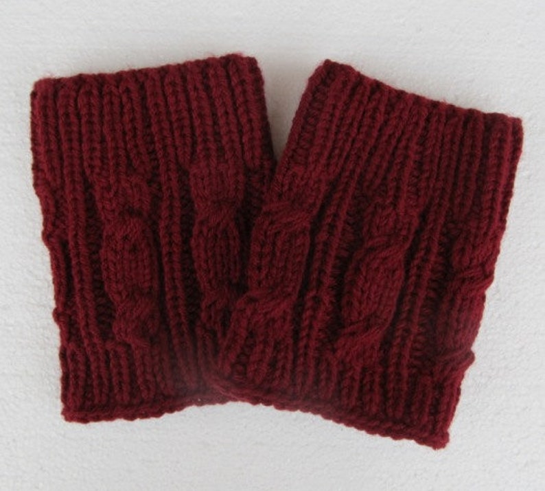 Knit Boot Cuff Leg Warmers Chunky Leg Warmers Oatmeal Color Etsy