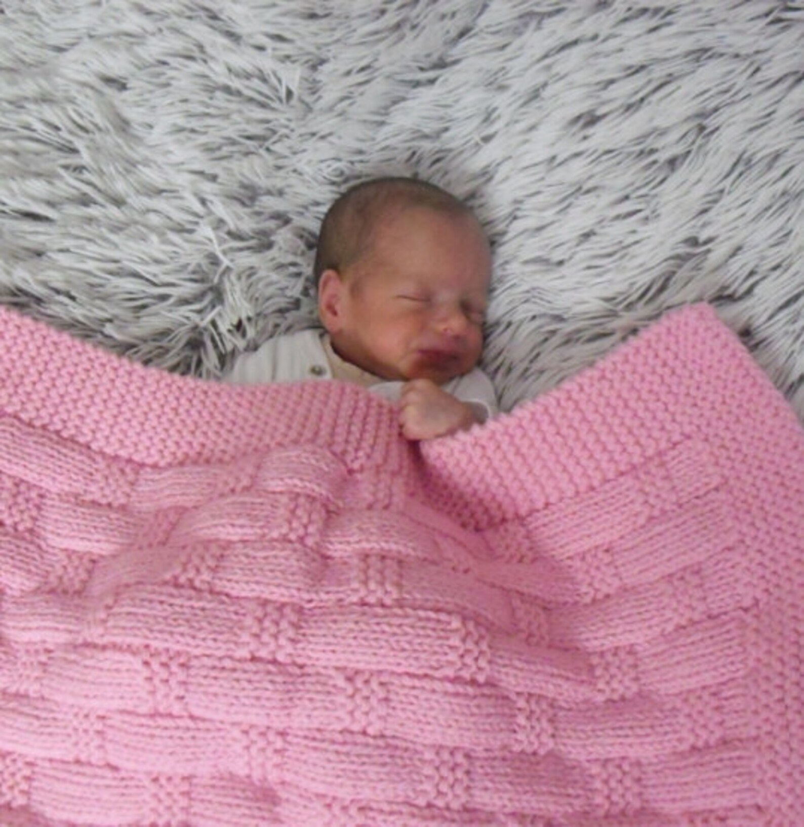 Blue Baby Blanket, Knitted Baby Blanket, Knit Baby Blanket, Hand Knit