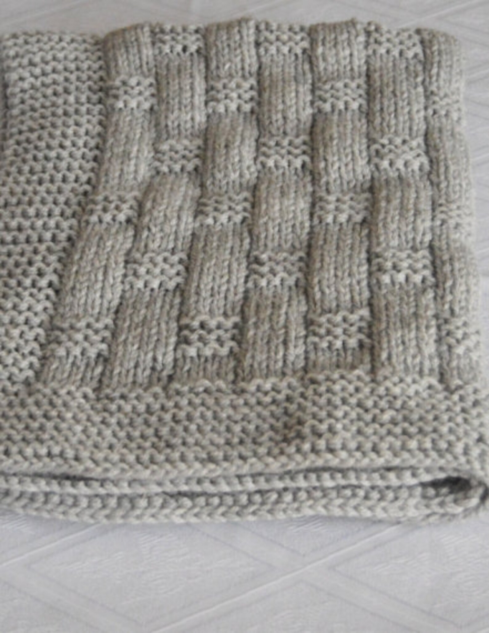 Blue Baby Blanket, Knitted Baby Blanket, Knit Baby Blanket, Hand Knit