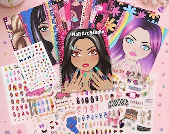 Nail Art Studio Sticker Book With Glitter Designs And Jewelry For Girls Creative Play Fun Today