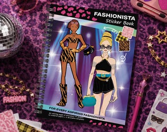 Fashion Designer Dress Up Sticker Book With Coloring Pages For Girls Creative Play And Style Fun