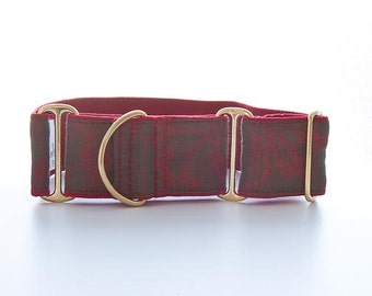 Festive Red Valentine's Day Martingale-style Dog Collar