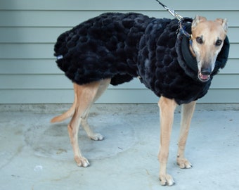 Black Bubble Faux Fur Coat