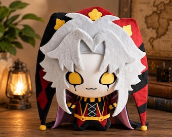 Muñeco de peluche Arlequín Oscuro, Peluche de Bufón Gótico, Peluche de Personaje de Circo Kawaii, Regalo de Payaso Fantástico, Decoración Coleccionable Suave