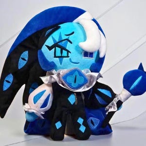 Fantasy Mage Plush Toy, 24cm Handmade Kawaii Stuffed Doll, Gamer Room Decor Gift