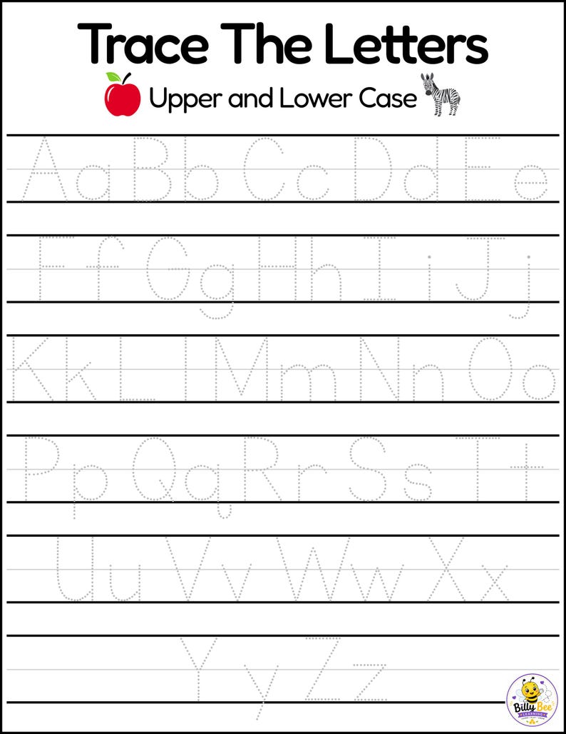 Printable A–Z Letter Tracing Worksheet | Capital/uppercase and ...