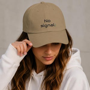 Czapka z haftem "No Signal Dad", zabawna czapka programisty, czapka baseballowa z humorem technicznym, prezent dla programisty, czapka programisty