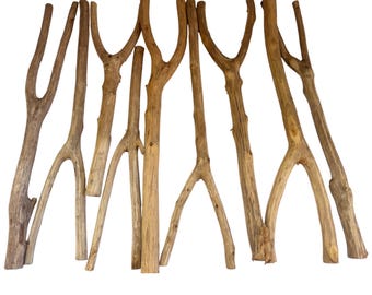 Natural Y-Shaped Wood Branches for Crafts | Rustic Wall Hook Supply, Decor