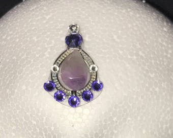 Amethyst and Swarovski Crystal Bindi
