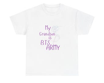 My Grandson is BTS ARMY Unisex Heavy Cotton Tee