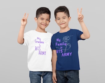 Kid's My Family is BTS ARMY  Heavy Cotton™ Tee